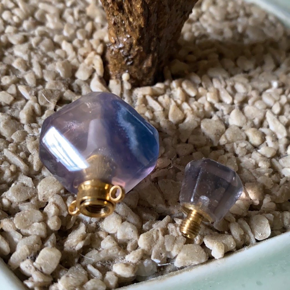 Vintage fluorite pendent - Picture 4 of 5